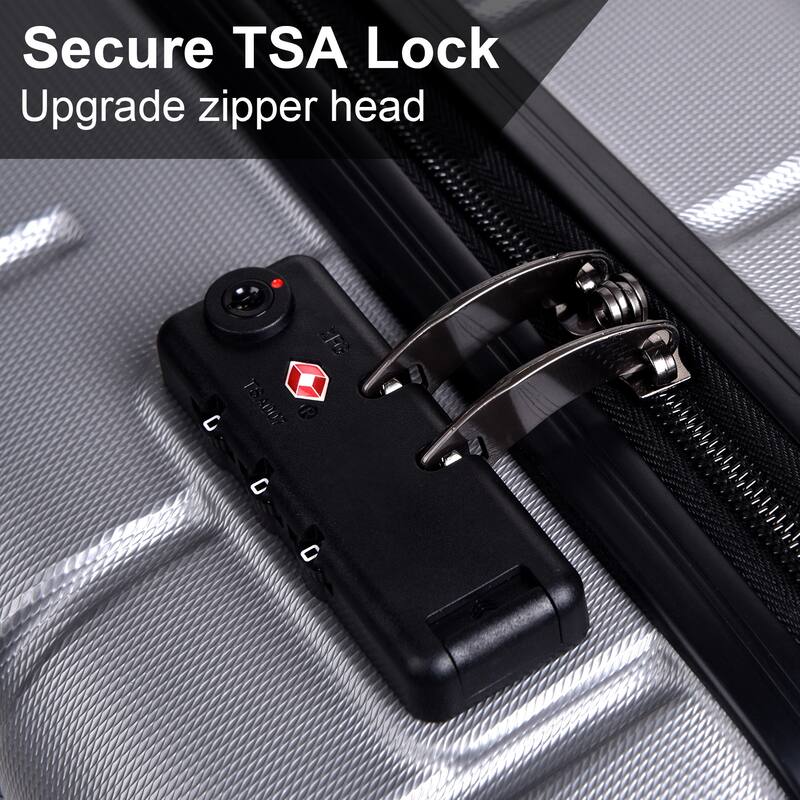 Luggage Suitcase 3 Piece Sets Hardside Carryon luggage with Spinner